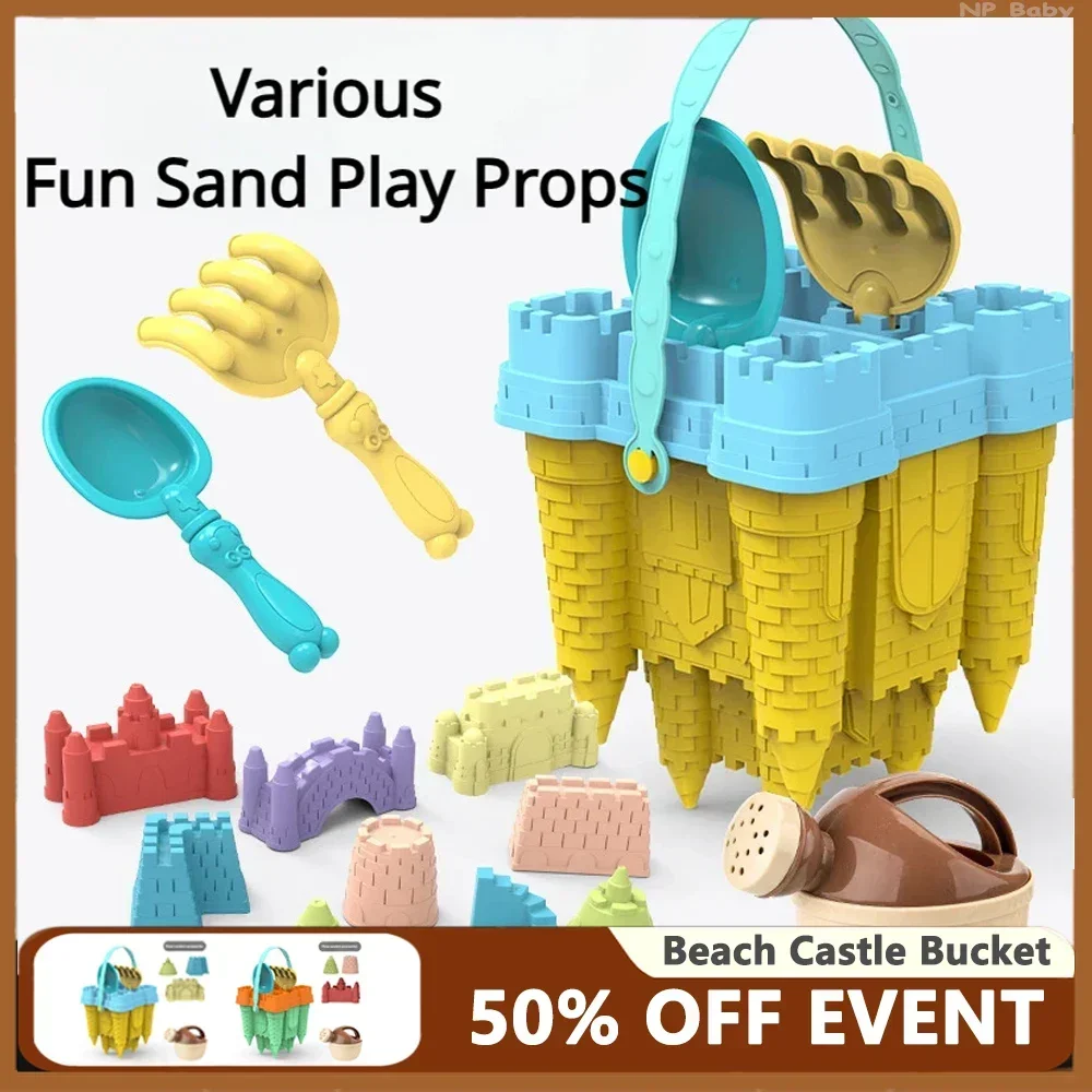 Kids Outdoor Nature Play - Beach Castle Bucket, Sand Scoop, Play