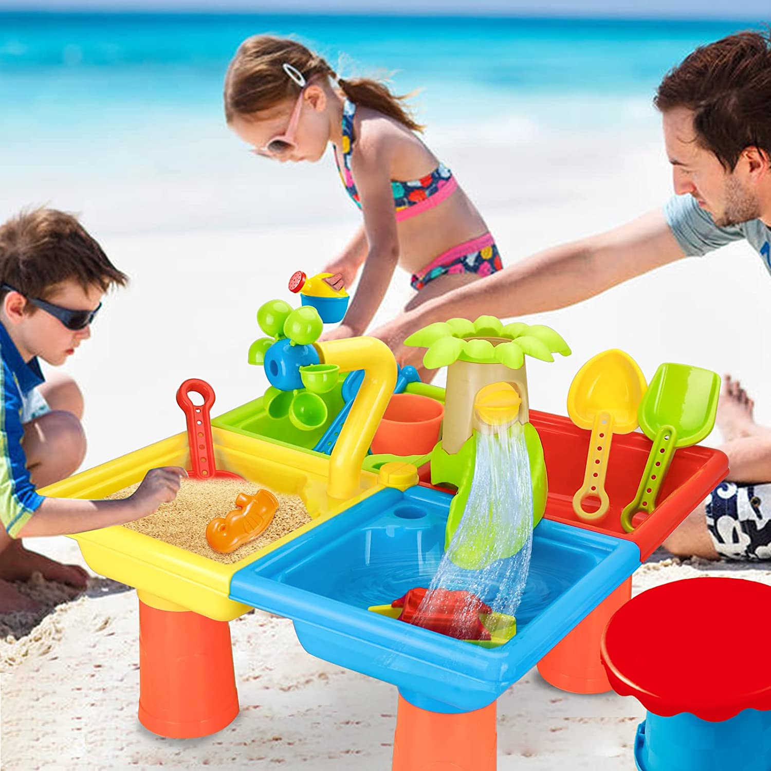 Kids Outdoor Nature Play - Beach Table Sand Play Toys Children