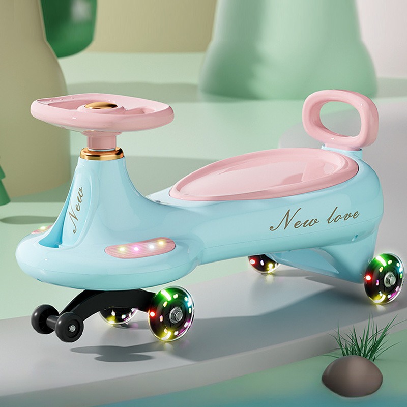 Kids Outdoor Swing - Cute Kids Swing Wiggle Car Anti-Tip