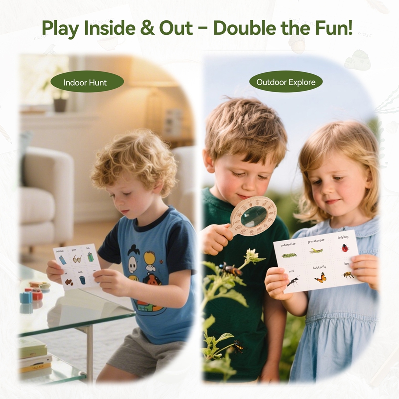 Wooden Montessori Toys Treasur - Kids Outdoor Explorer Set 评论和价格