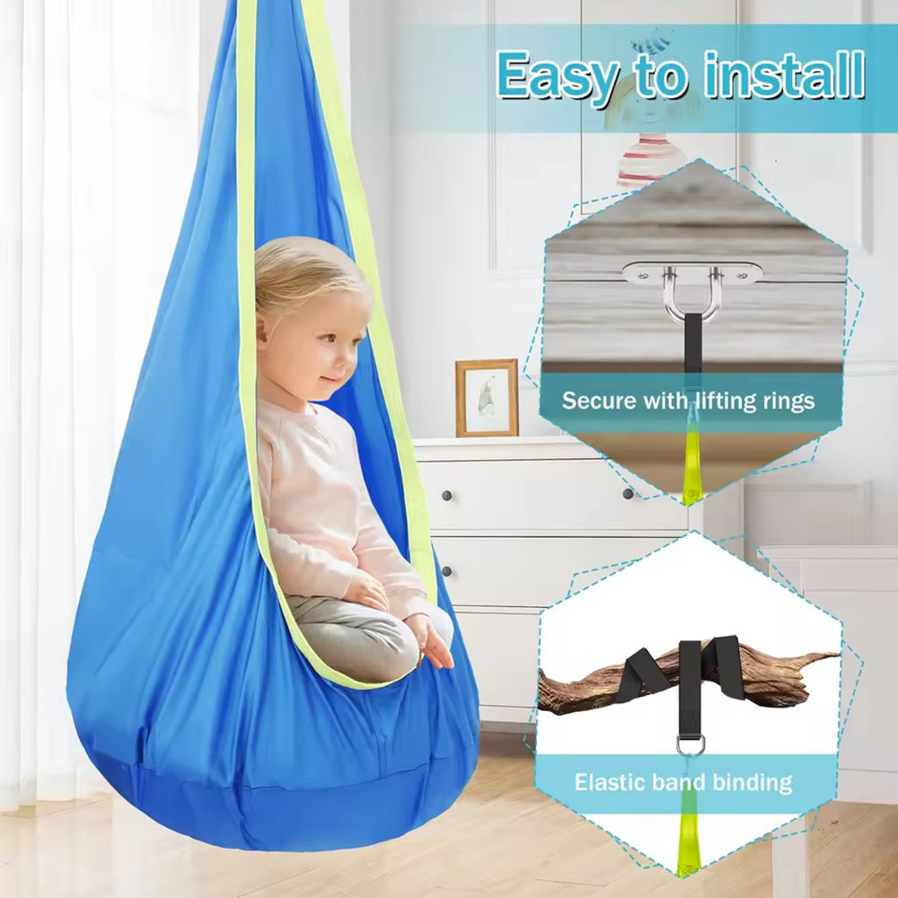 Kids Pod Swing Seat Nylon Hang - Kids Outdoor Swing 评论和价格