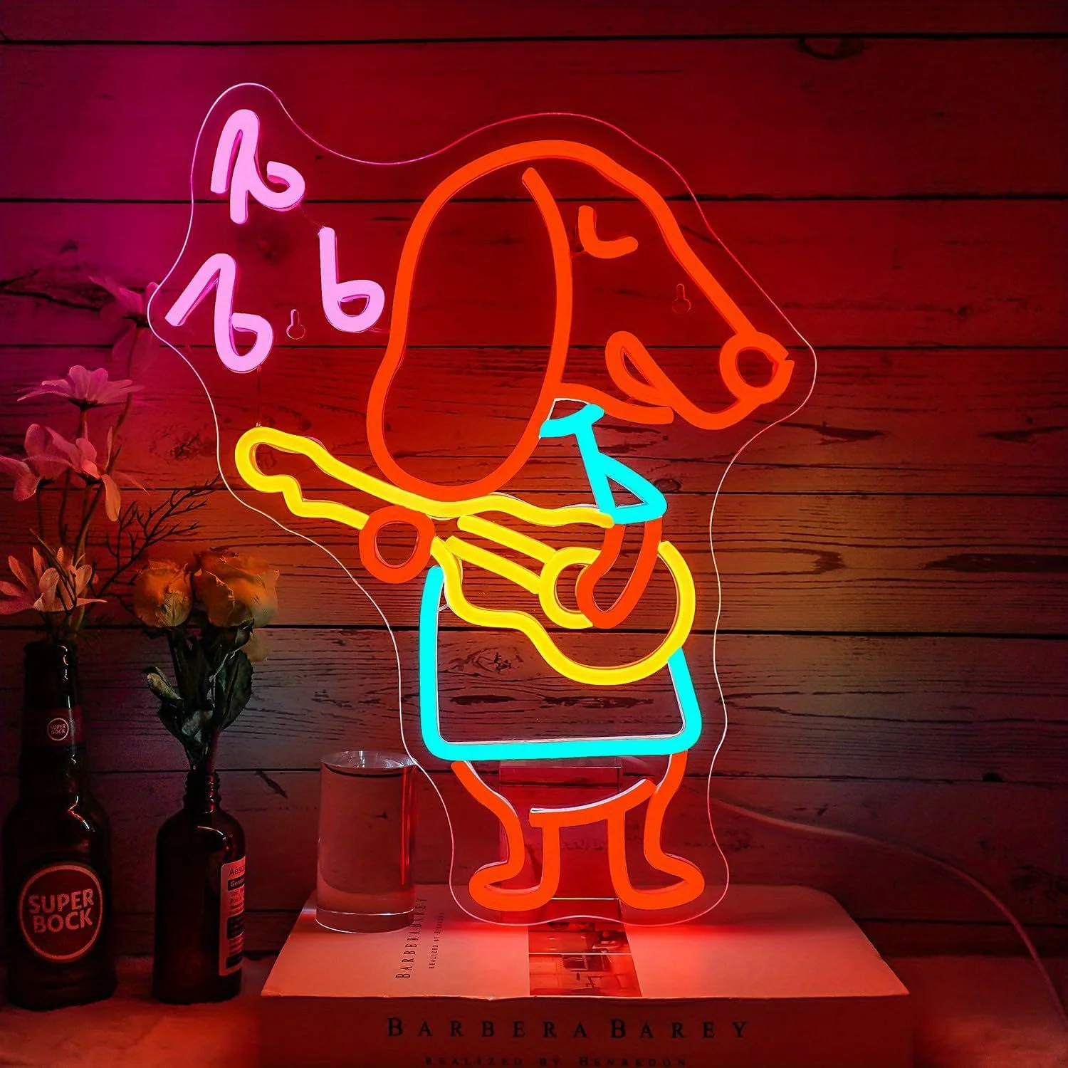 Dab Dog Neon Sign Wearing Cap  - Kids Outdoor Ideas 评论和价格