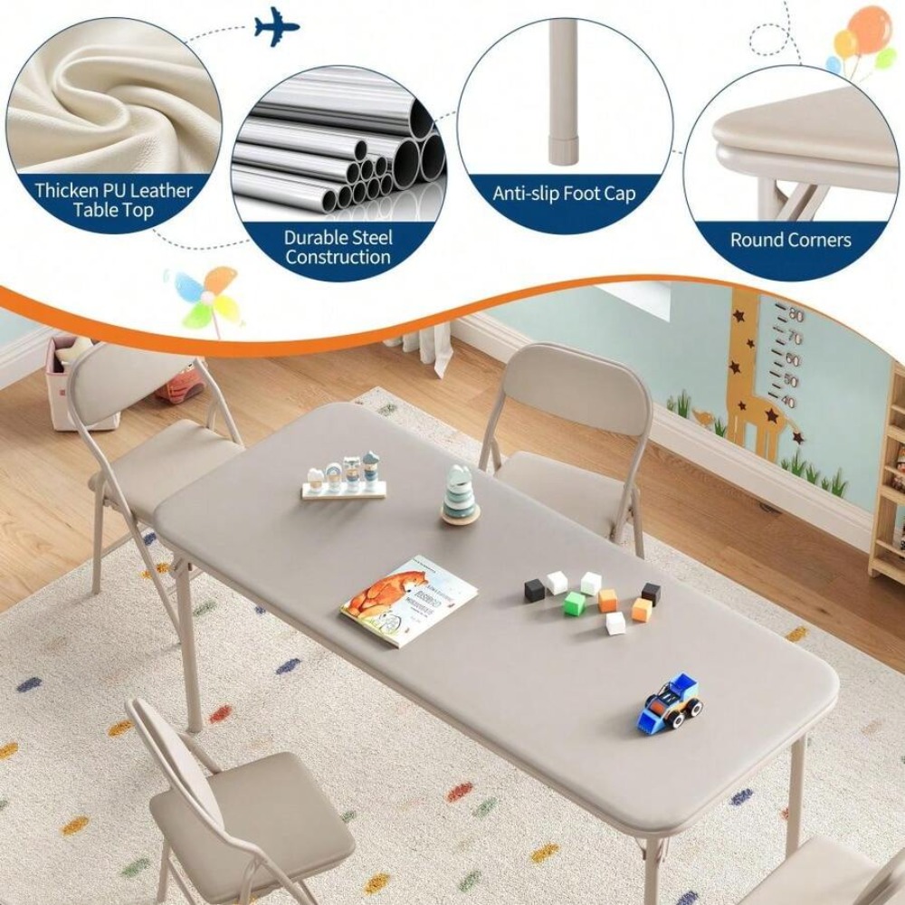 Kids Activity Table Set Foldin - Kids Outdoor Activity Table 评论和价格
