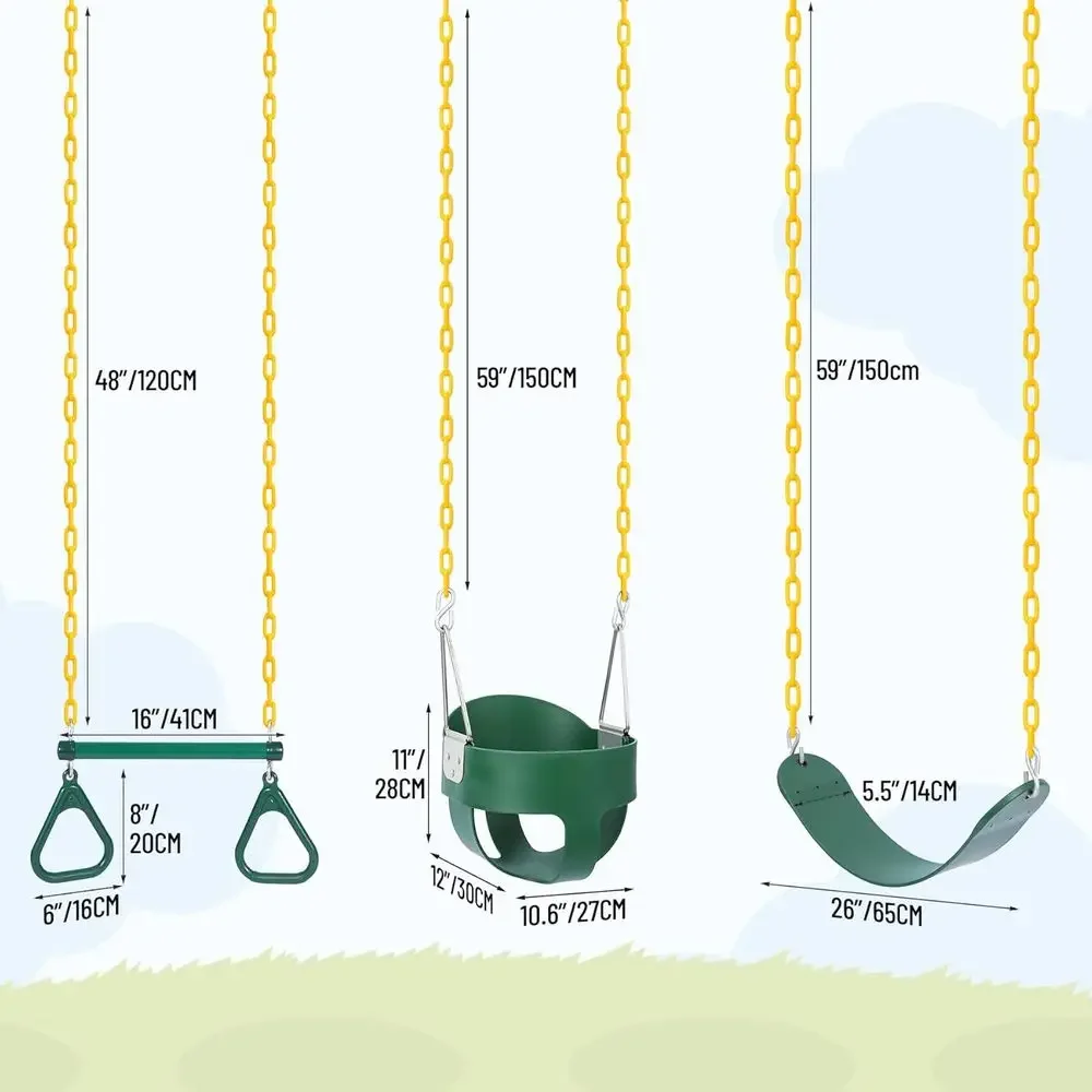 Outdoor Combo Swing Set with R - Kids Outdoor Swing 评论和价格