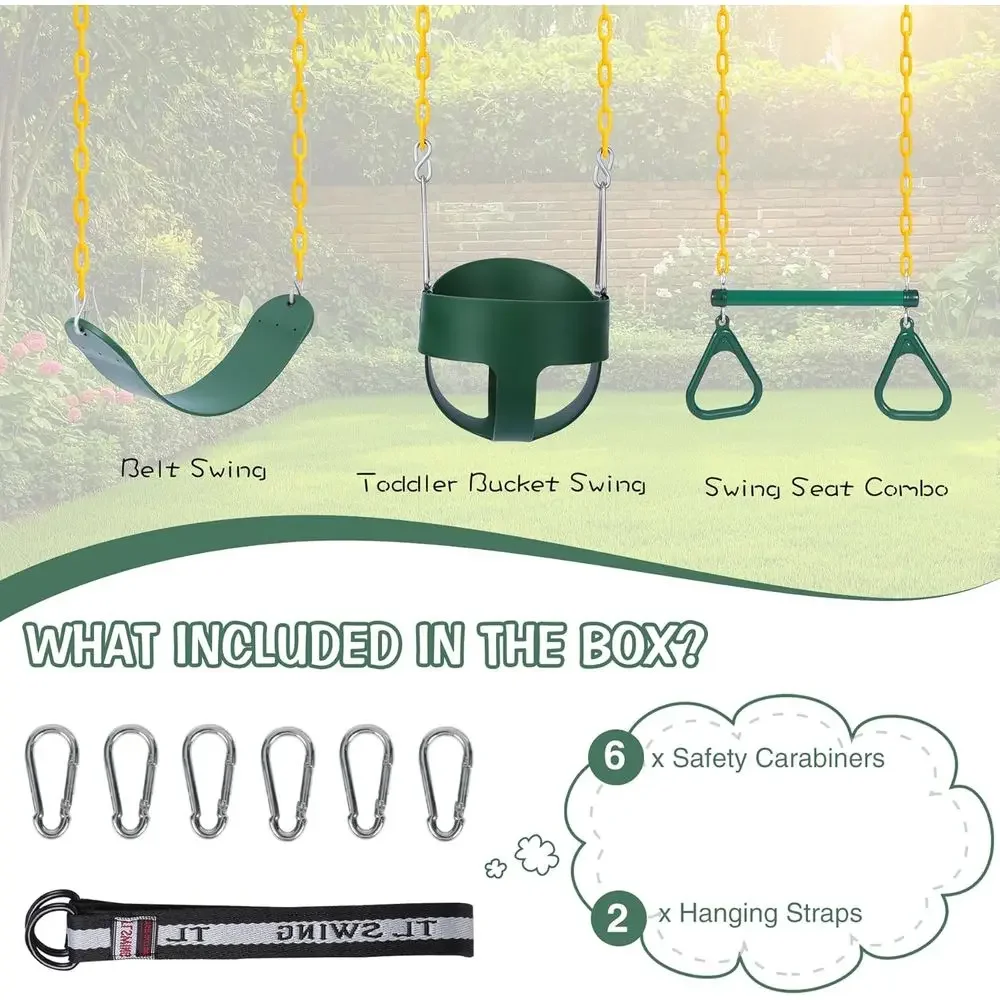 Outdoor Combo Swing Set with R - Kids Outdoor Swing 评论和价格