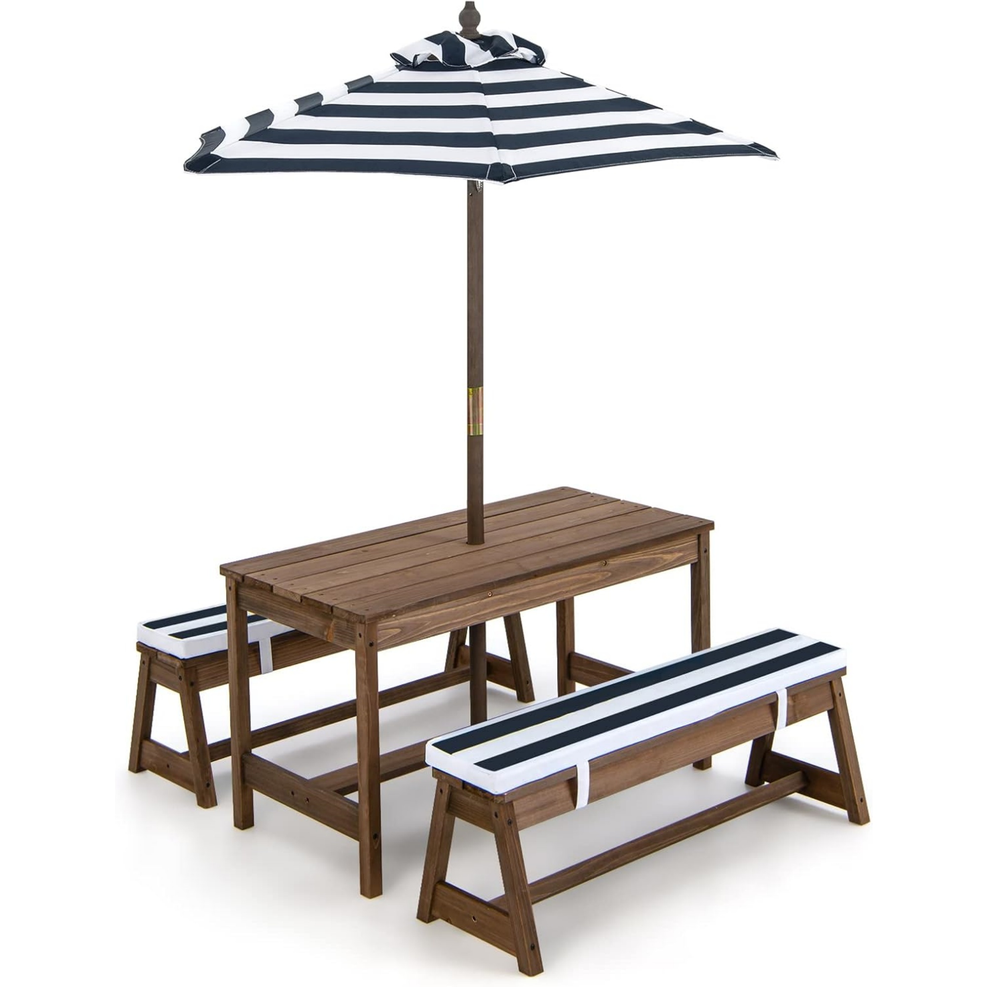 Kids Picnic Table with Umbrell - Kids Outdoor Activity Table 评论和价格