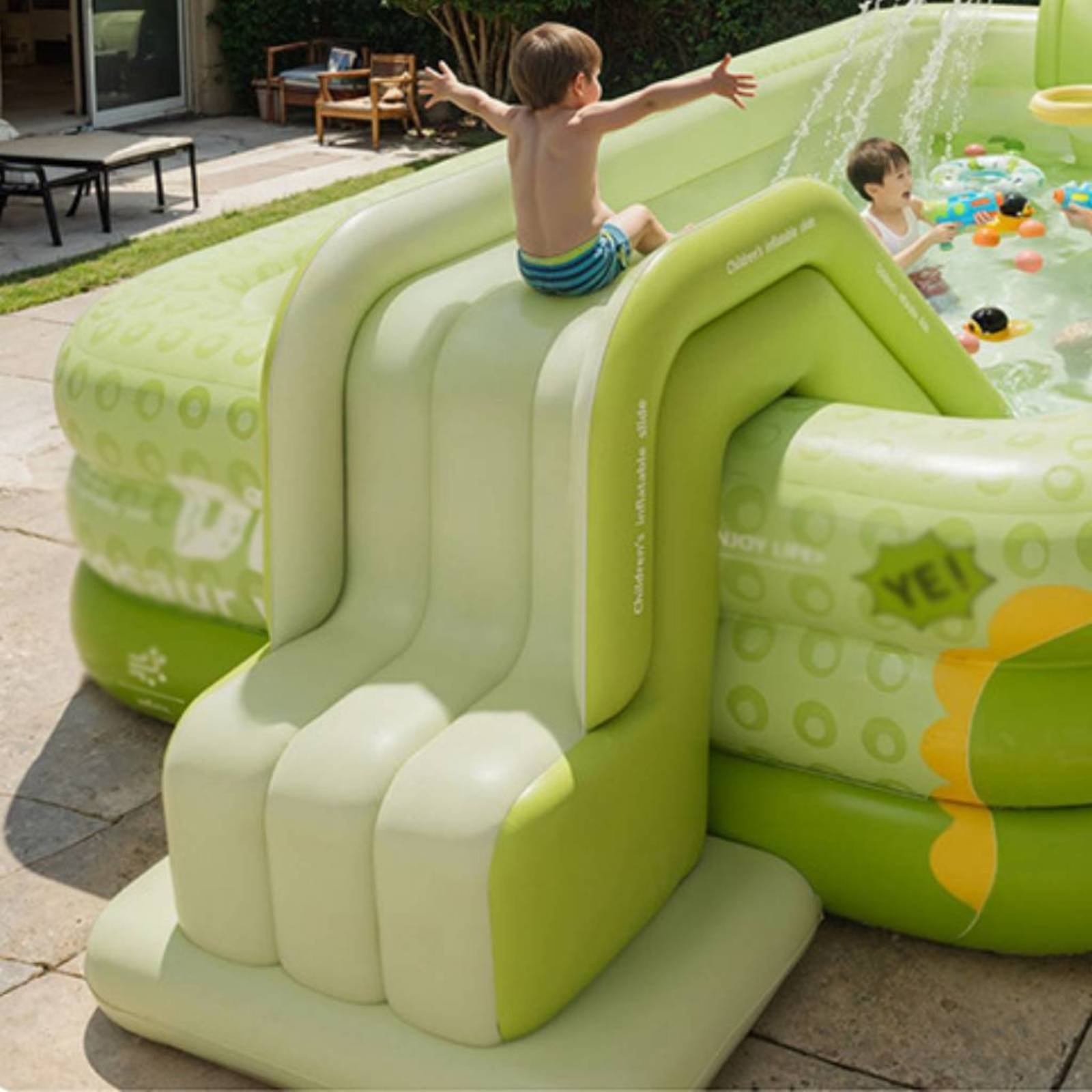 Inflatable Pool Slide Foldable - Kids Outdoor Water Slide 评论和价格