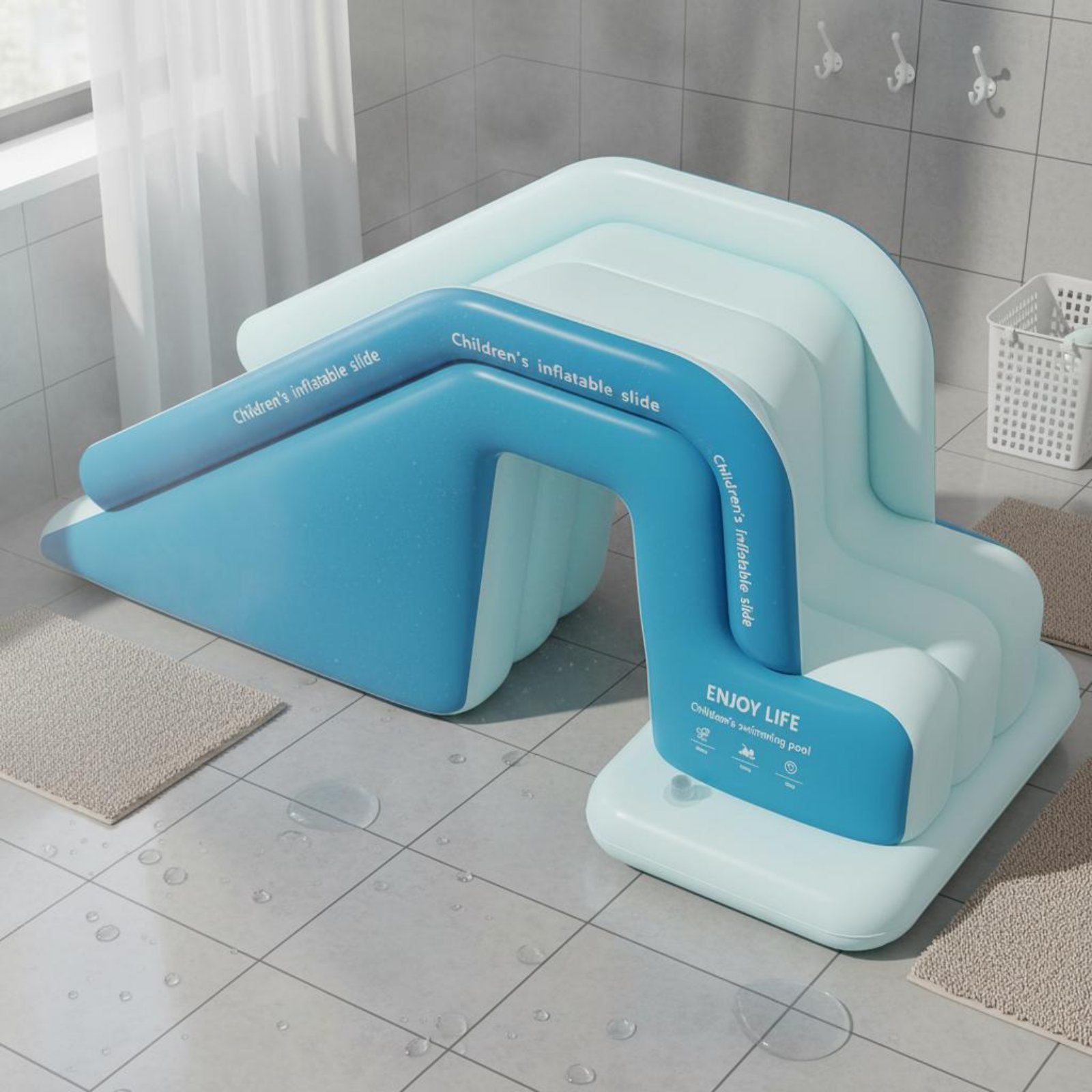 Inflatable Pool Slide Foldable - Kids Outdoor Water Slide 评论和价格
