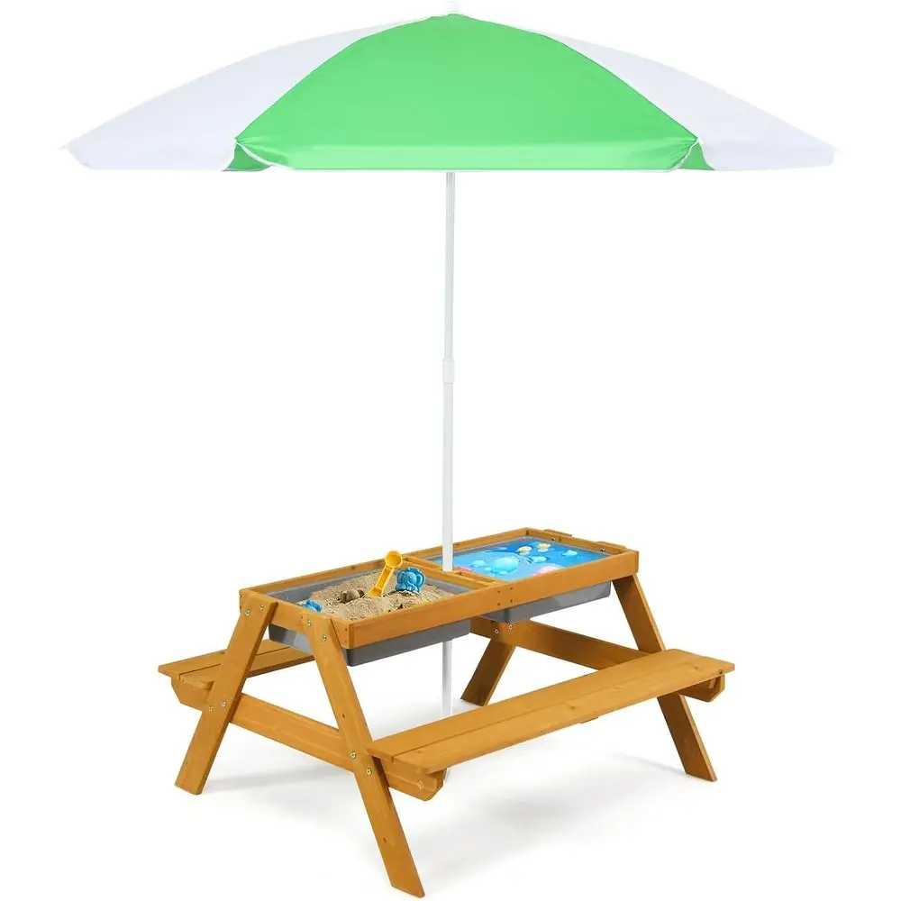 3-in-1 Height-Adjustable Umbre - Kids Outdoor Activity Table 评论和价格
