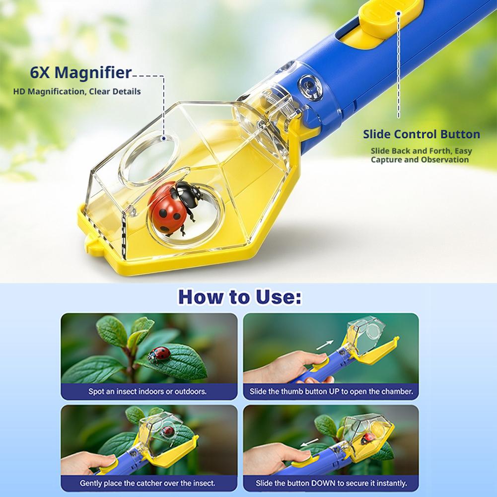 Handheld Insect Catcher Viewer - Kids Outdoor Explorer Set 评论和价格