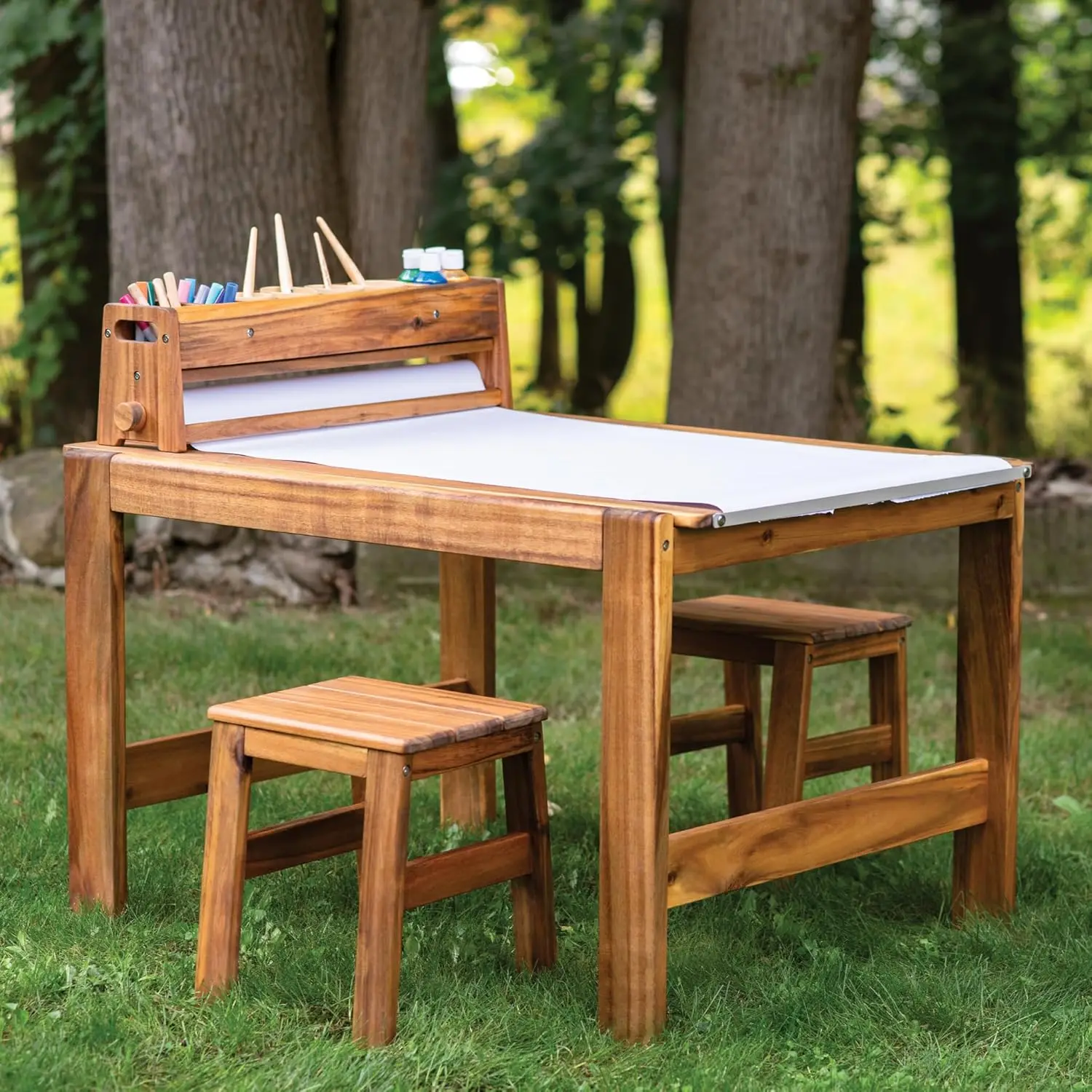 Acadia Outdoor Art Table and S - Kids Outdoor Table And Chair Set 评论和价格