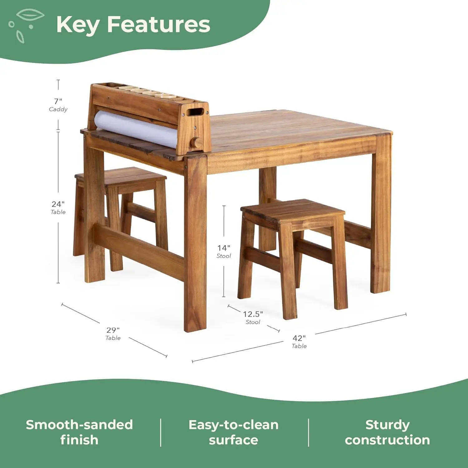 Acadia Outdoor Art Table and S - Kids Outdoor Table And Chair Set 评论和价格