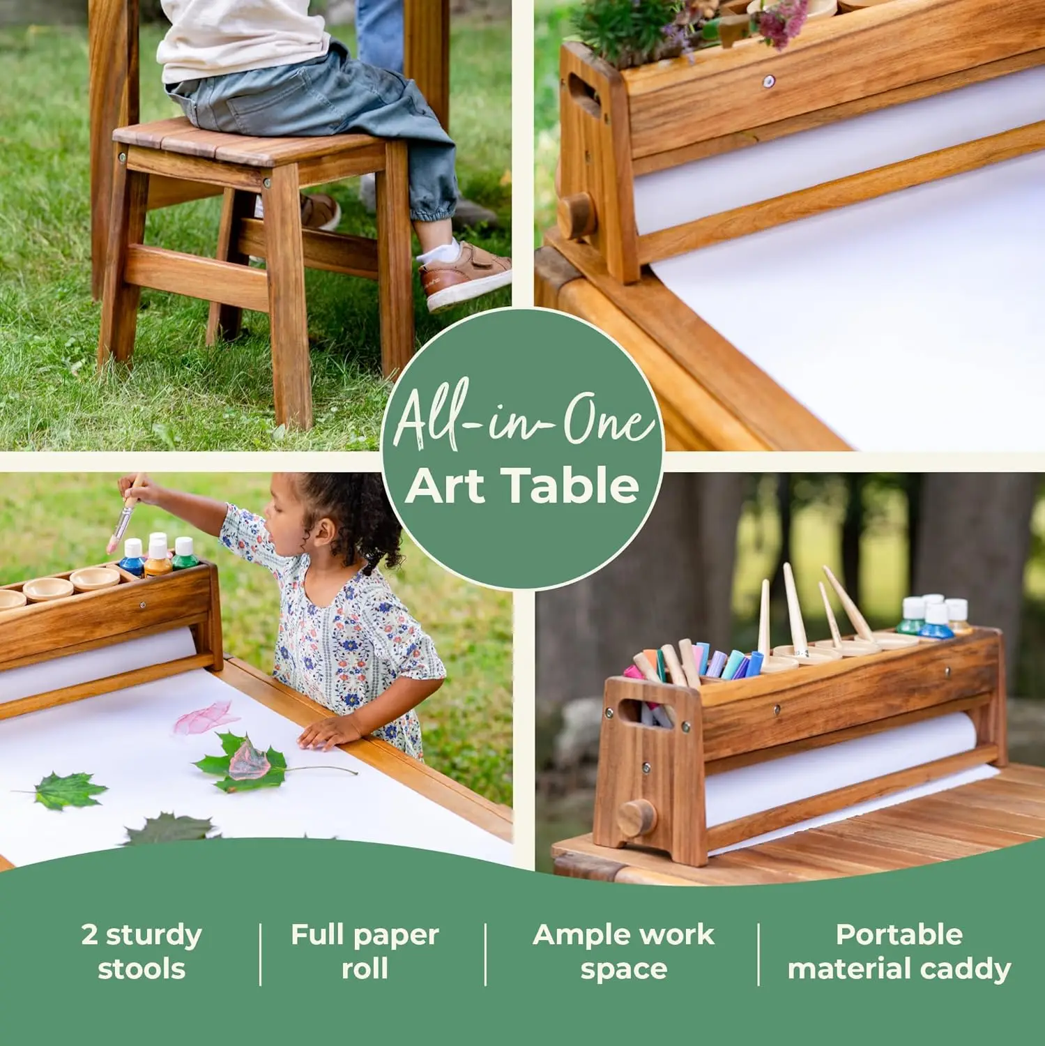 Acadia Outdoor Art Table and S - Kids Outdoor Table And Chair Set 评论和价格