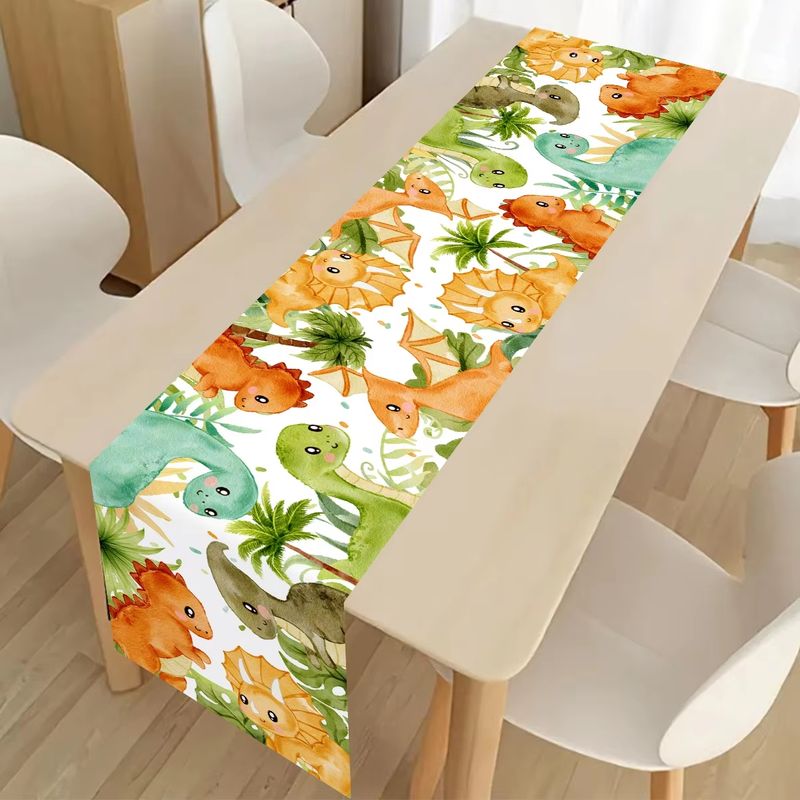 VIKAMA Kids Table Runner Dinos - Kids Outdoor Dining Table 评论和价格