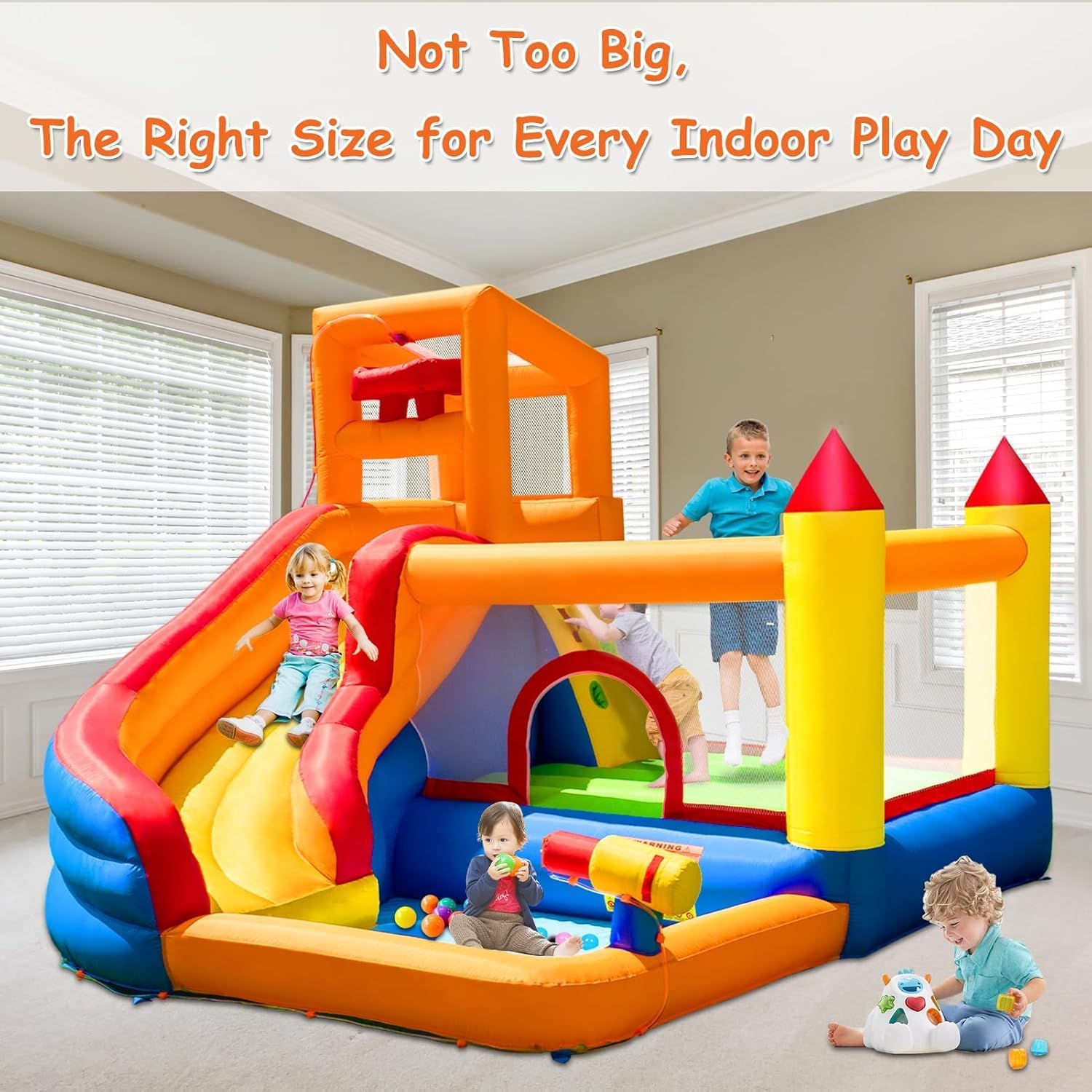 HuaKastro Inflatable Water Sli - Kids Outdoor House With Slide 评论和价格
