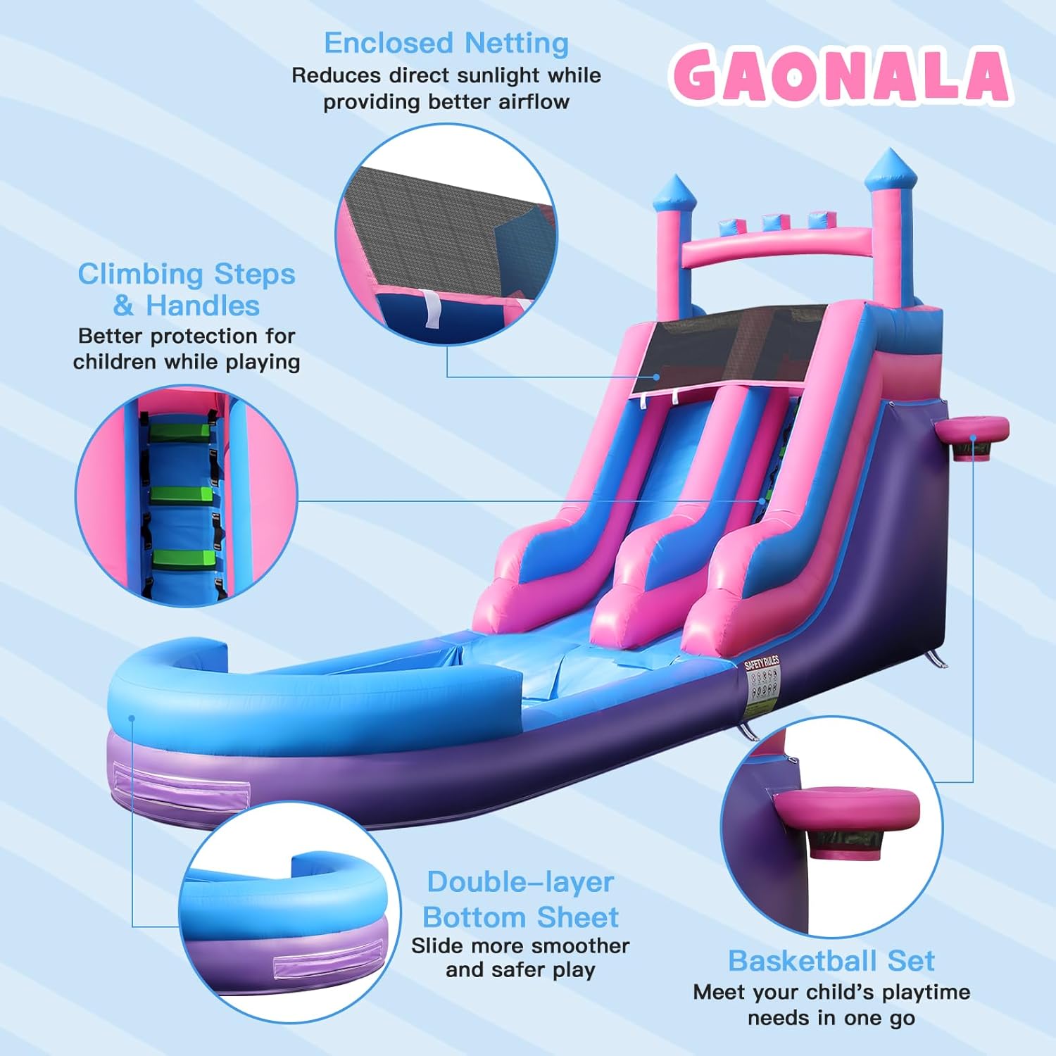 26.2 FT Heavy Duty Inflatable  - Kids Outdoor Water Slide 评论和价格