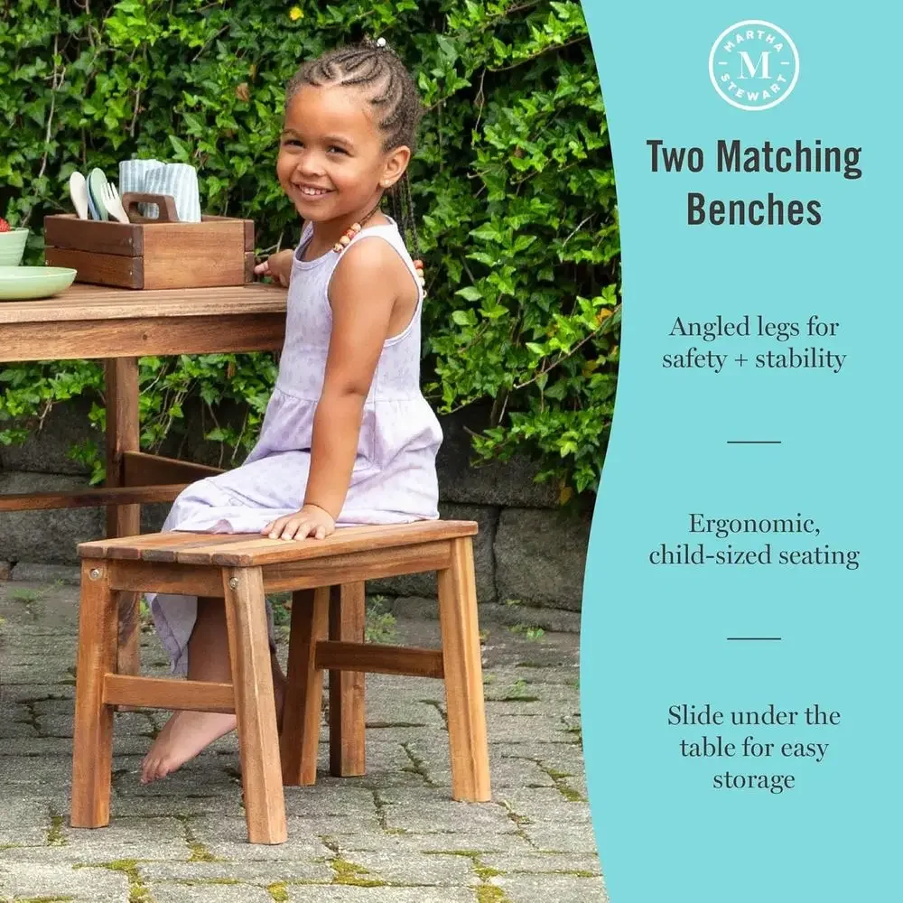 Kids Outdoor Crat Table and 2  - Kids Outdoor Activity Table 评论和价格