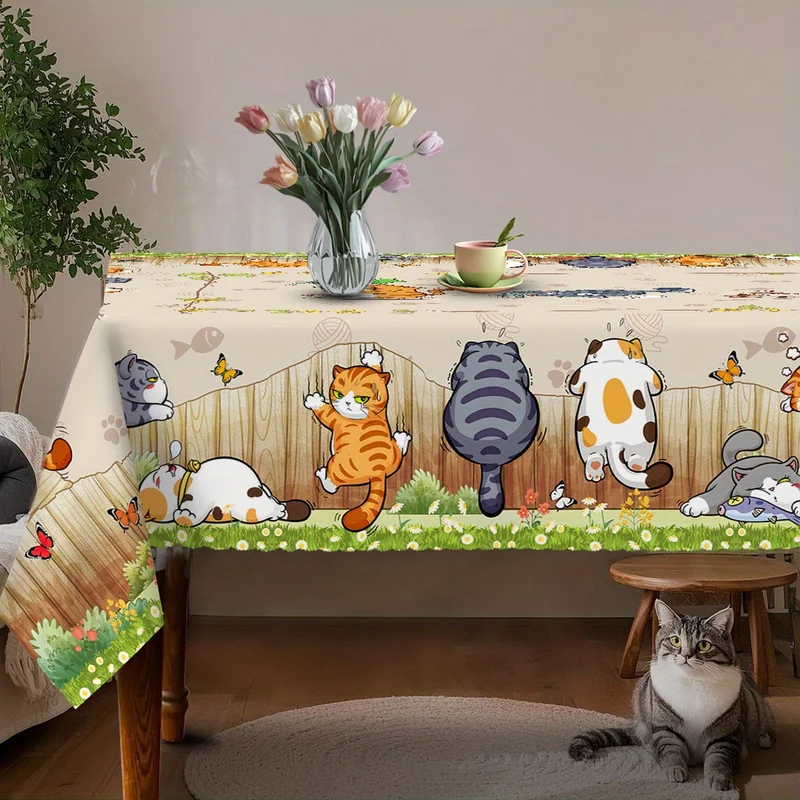 VIKAMA Beige Cartoon Cat Table - Kids Outdoor Dining Table 评论和价格