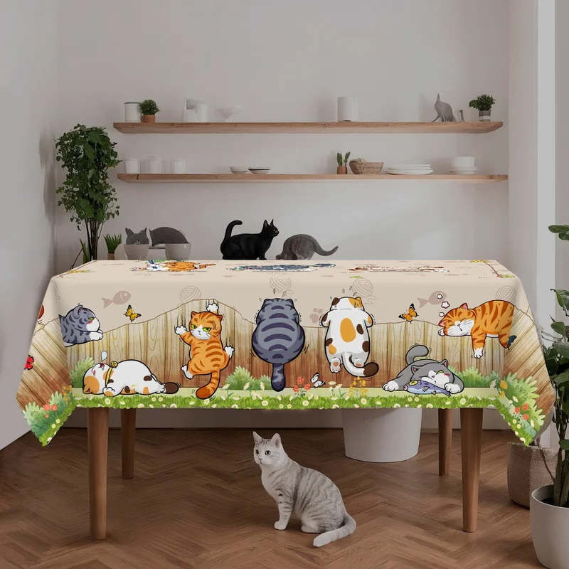 VIKAMA Beige Cartoon Cat Table - Kids Outdoor Dining Table 评论和价格