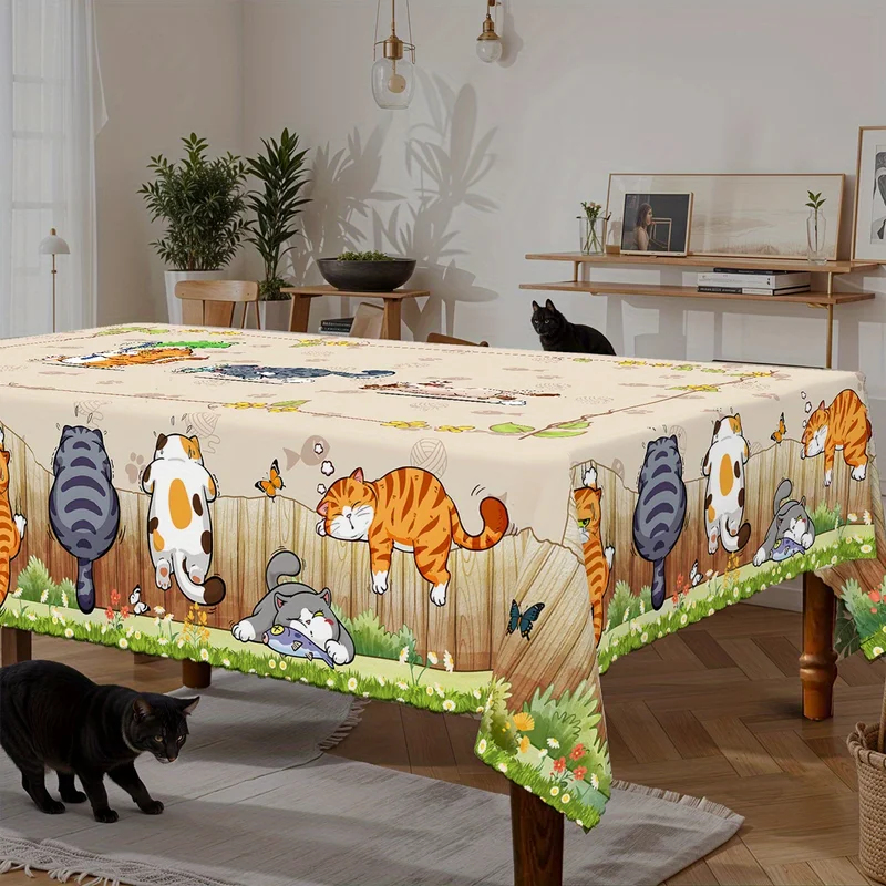 VIKAMA Beige Cartoon Cat Table - Kids Outdoor Dining Table 评论和价格