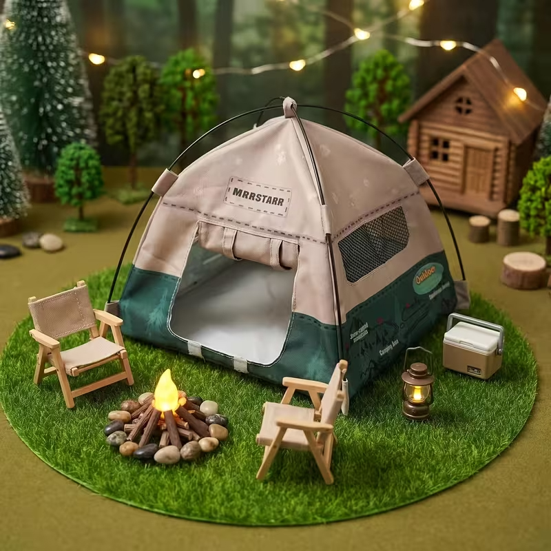 DIY Miniature Camping Tent Mod - Kids Outdoor Table And Chair Set 评论和价格