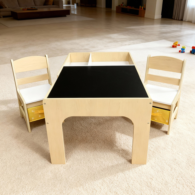 Modern Wooden Kids Table and C - Kids Outdoor Table And Chair Set 评论和价格