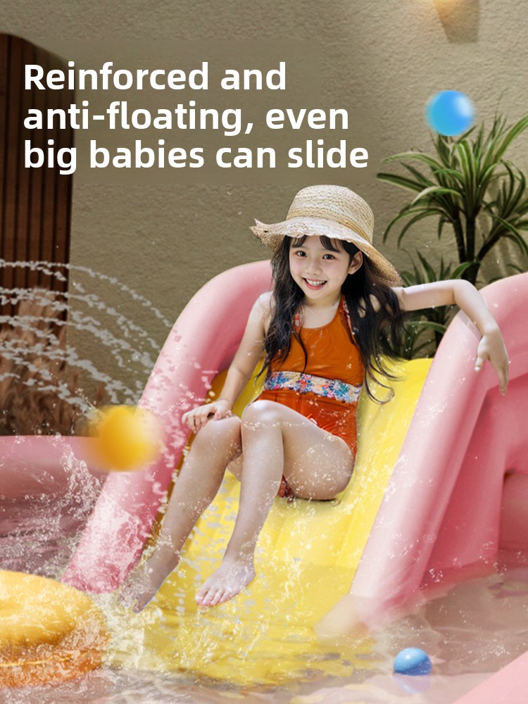 Inflatable Pool With Sunshade  - Kids Outdoor Water Slide 评论和价格