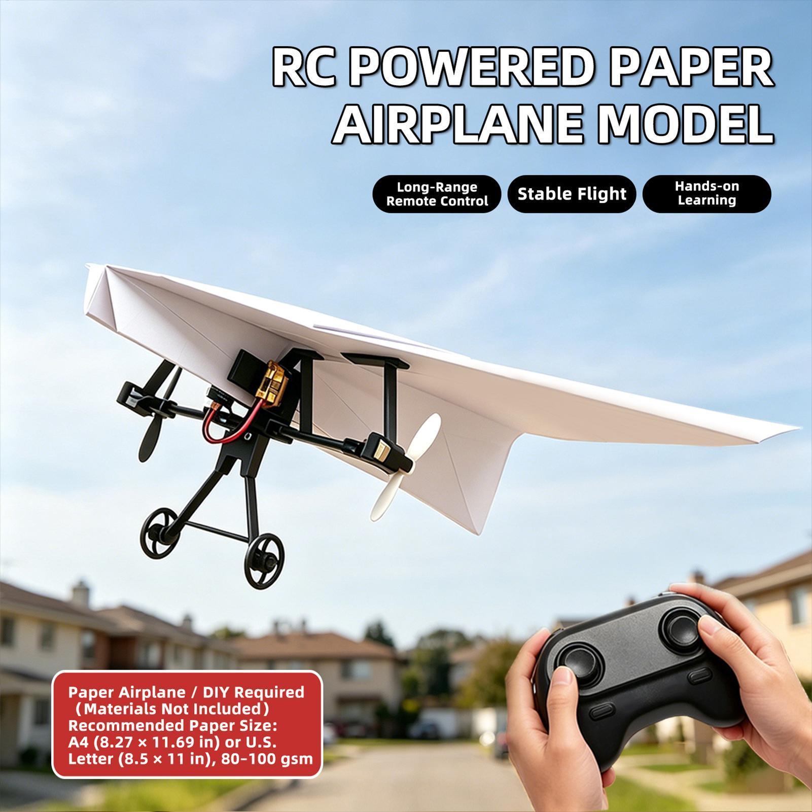 DIY RC Paper Airplane Kit Plan - Kids Outdoor Toys 评论和价格