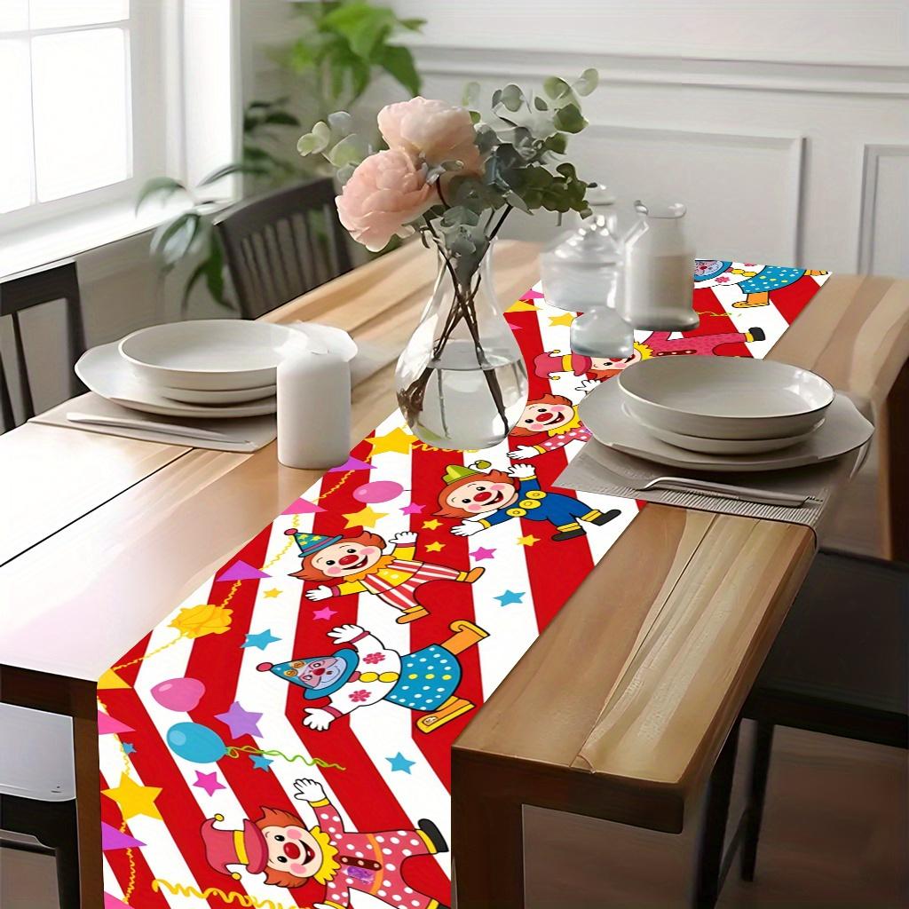 Circus Clown Party Table Runne - Kids Outdoor Dining Table 评论和价格