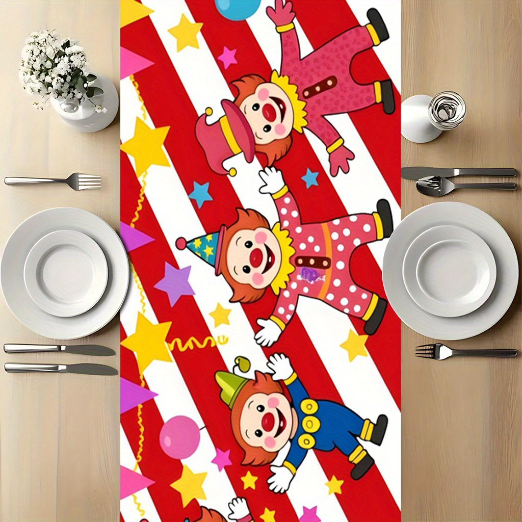 Circus Clown Party Table Runne - Kids Outdoor Dining Table 评论和价格