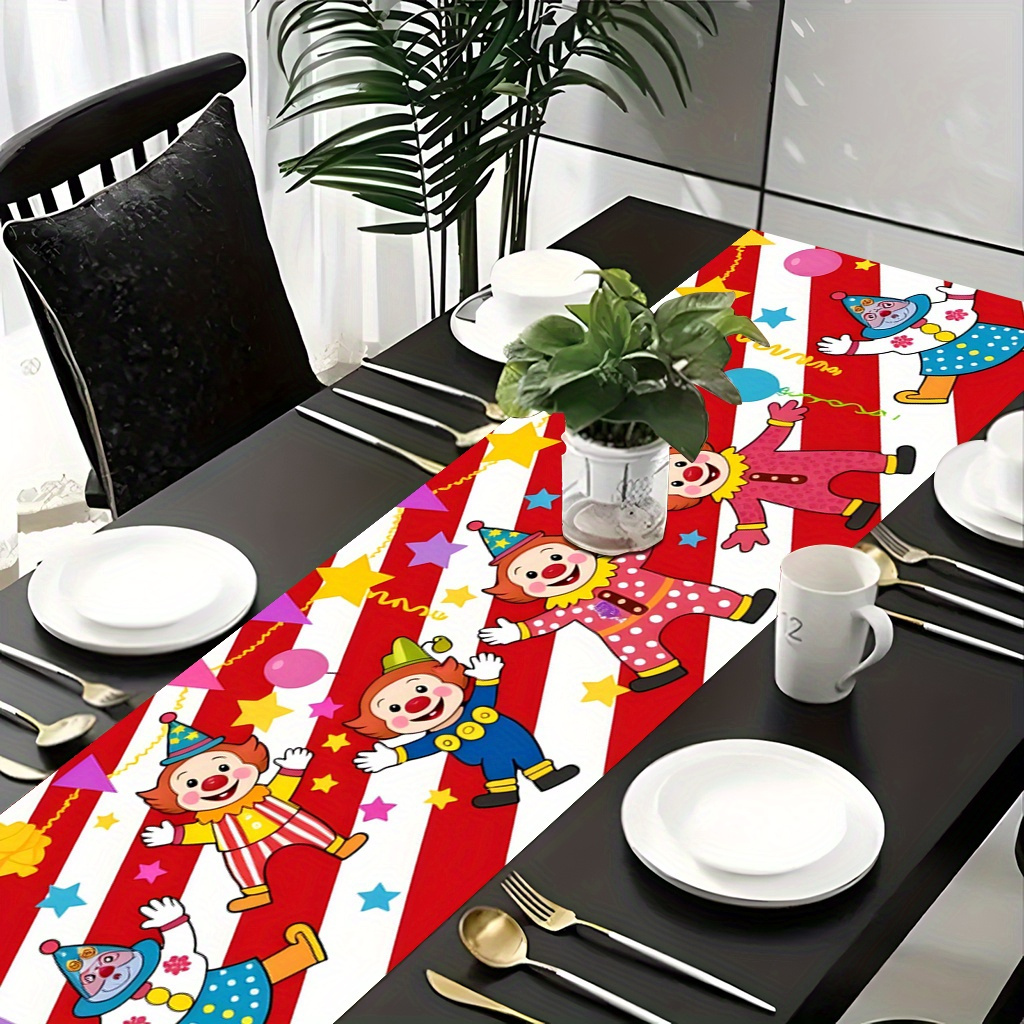 Circus Clown Party Table Runne - Kids Outdoor Dining Table 评论和价格