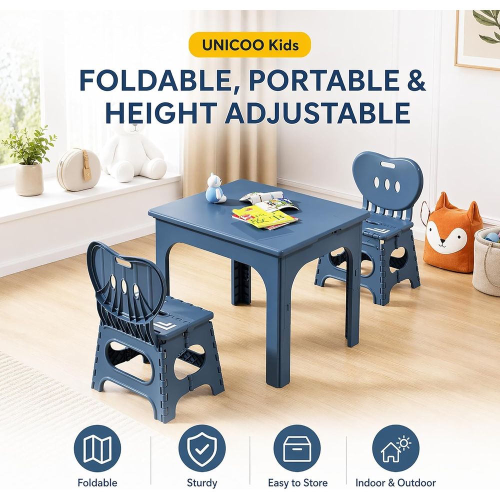 oldable Table and Chair Set, H - Kids Outdoor Table And Chair Set 评论和价格