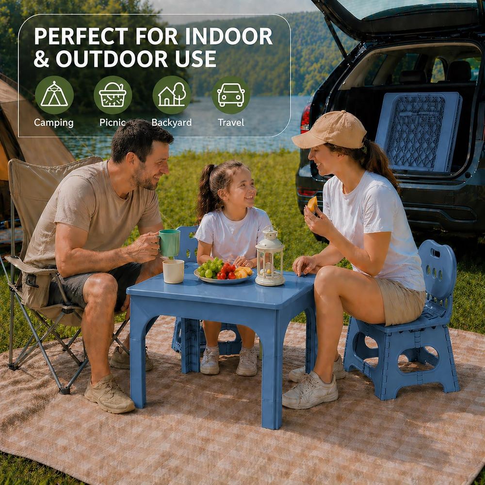 oldable Table and Chair Set, H - Kids Outdoor Table And Chair Set 评论和价格