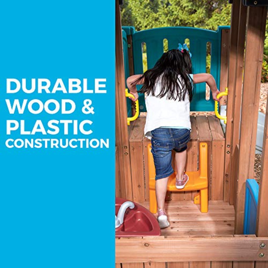 Woodland Adventure Playhouse & - Kids Outdoor Swing 评论和价格