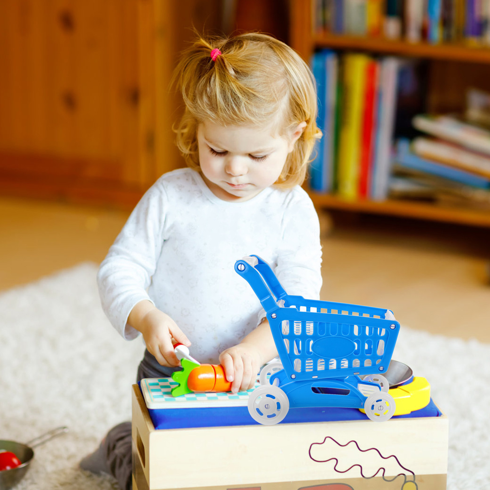 Mini Blue Shopping Cart Superm - Kids Indoor Outdoor Cart 评论和价格
