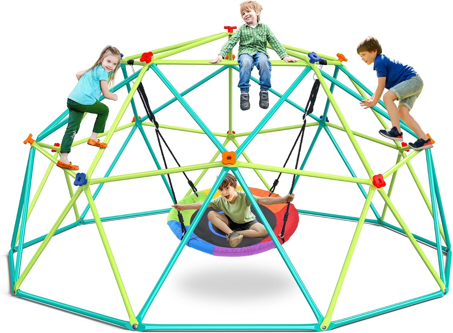 10 ft Climbing Dome Swing Set  - Kids Outdoor Swing 评论和价格