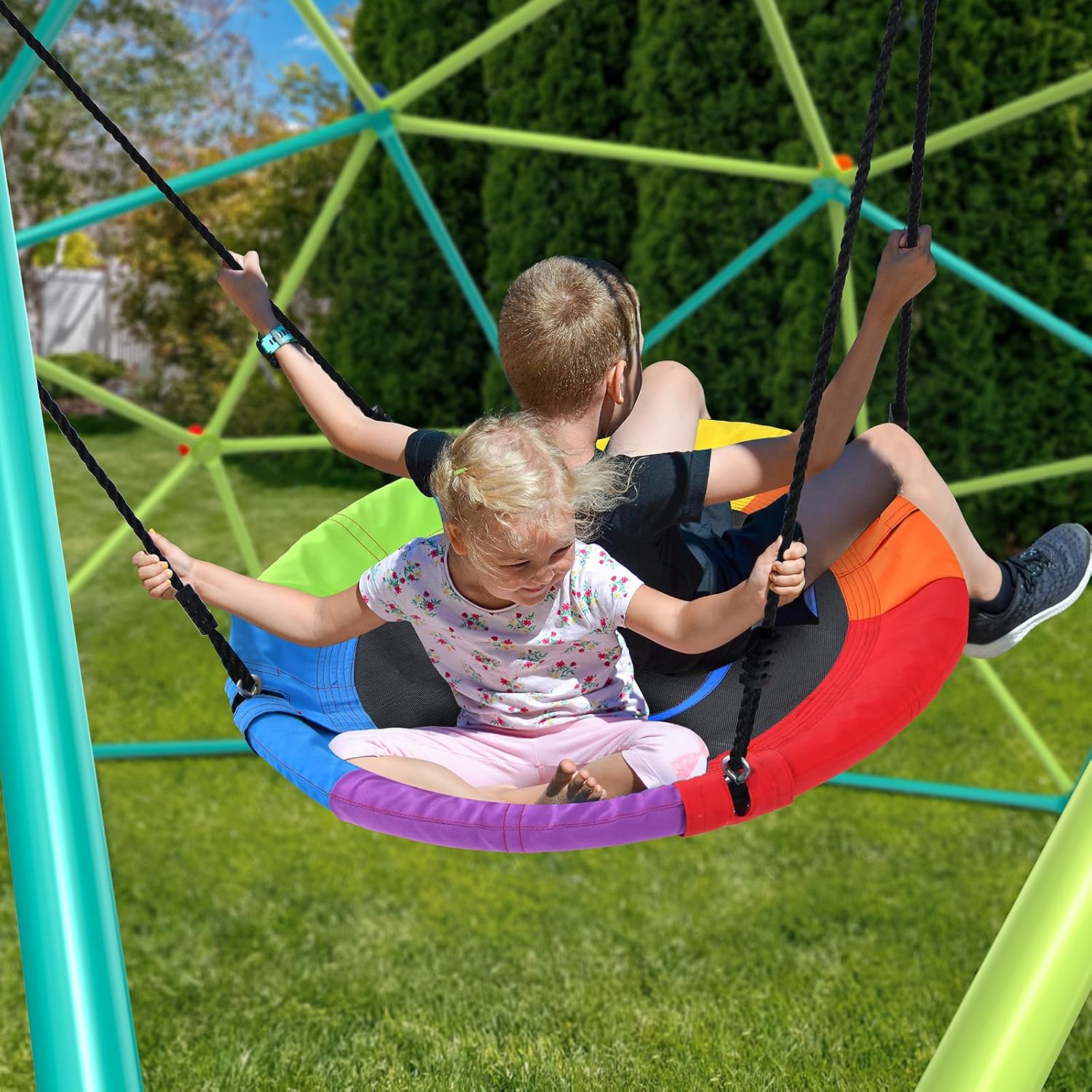 10 ft Climbing Dome Swing Set  - Kids Outdoor Swing 评论和价格