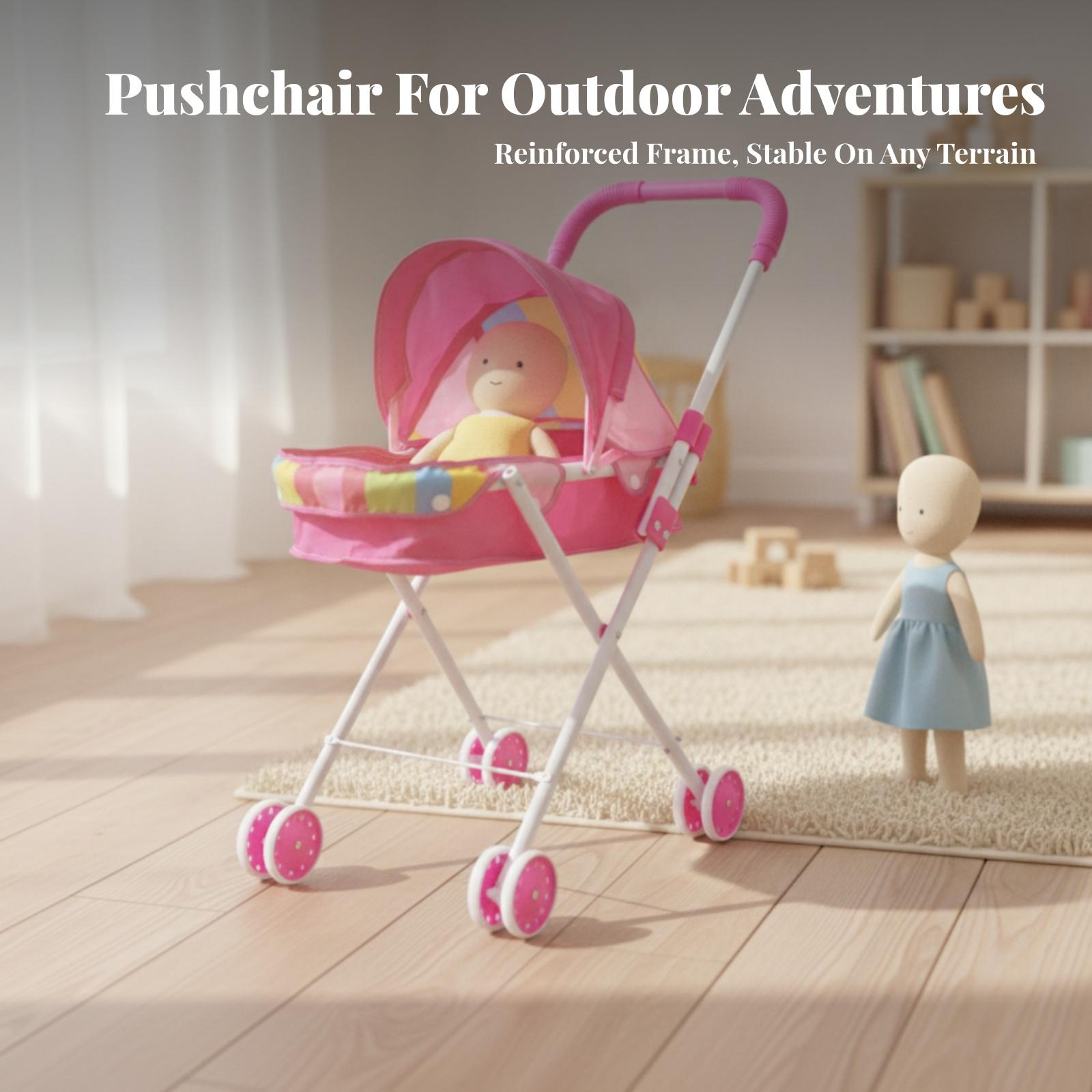 Folding Kids Push Cart Doll St - Kids Indoor Outdoor Cart 评论和价格