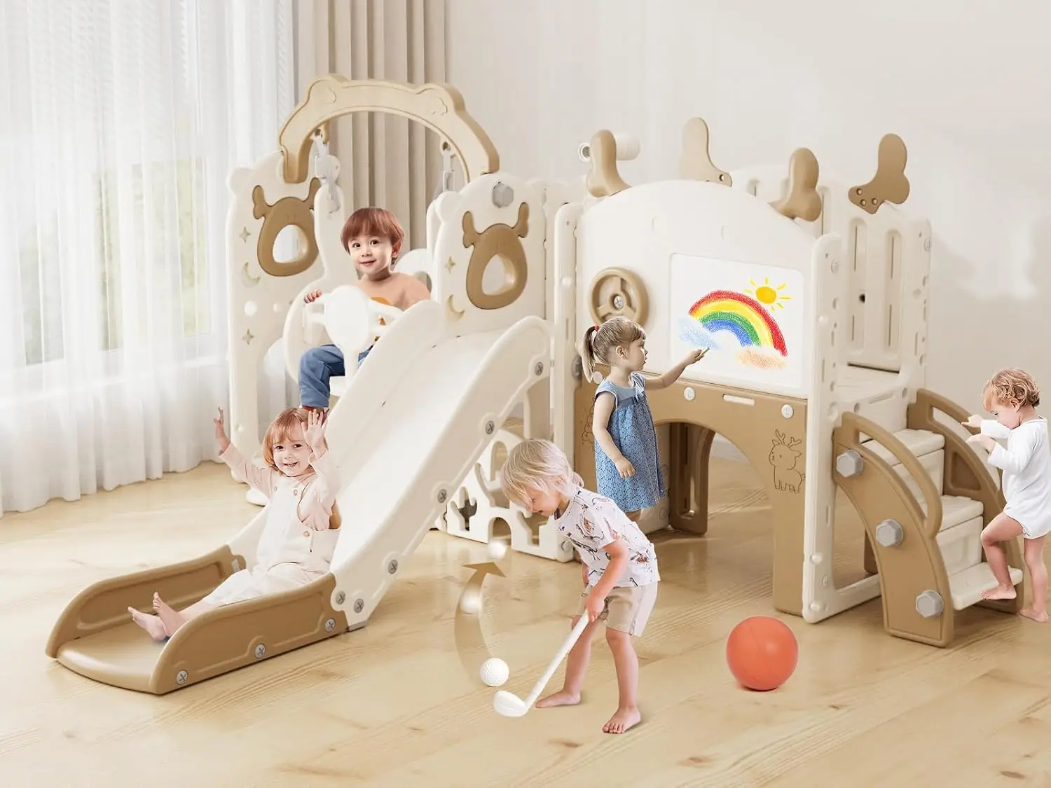 13-in-1 Toddler Slide and Swin - Kids Outdoor Swing 评论和价格