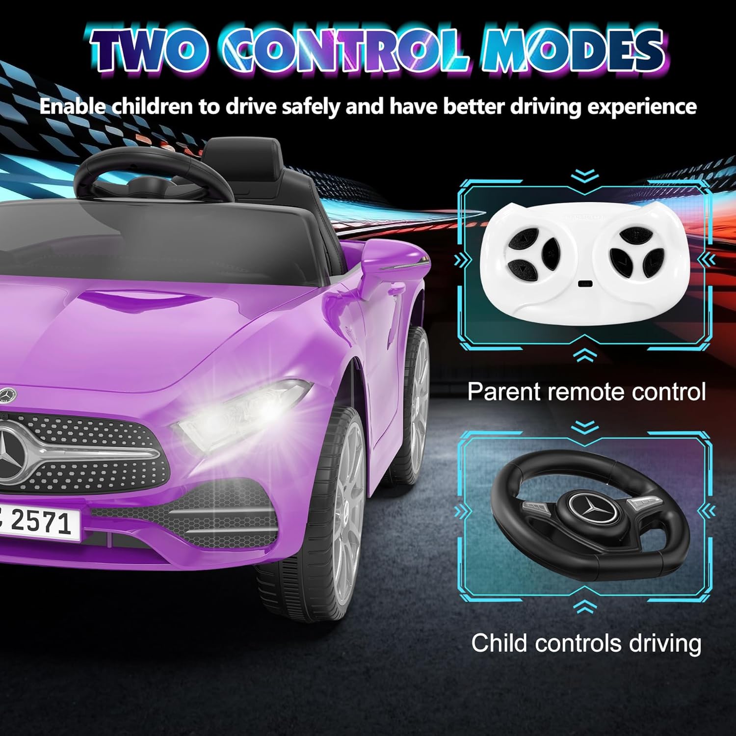 12V Battery Powered Electric R - Ride On Toy Car 评论和价格