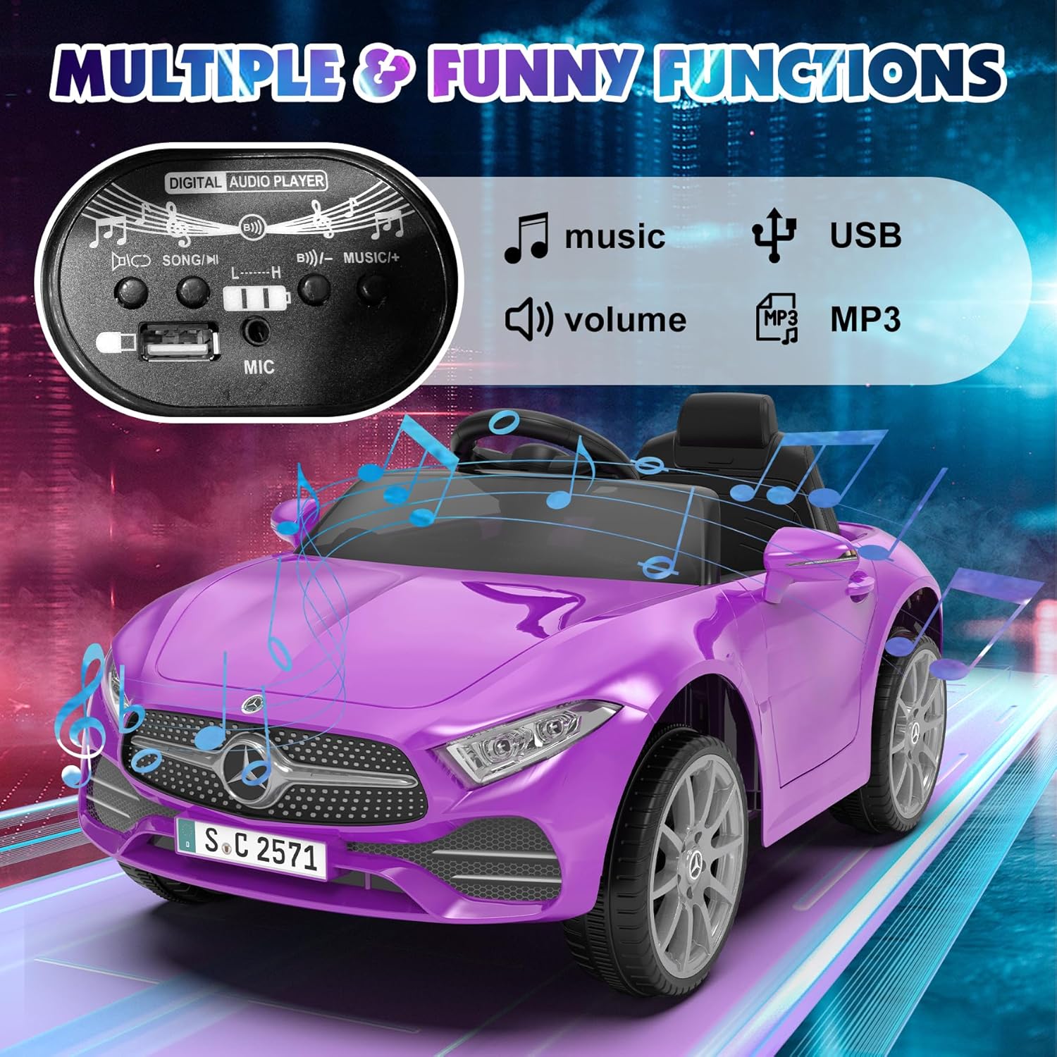 12V Battery Powered Electric R - Ride On Toy Car 评论和价格