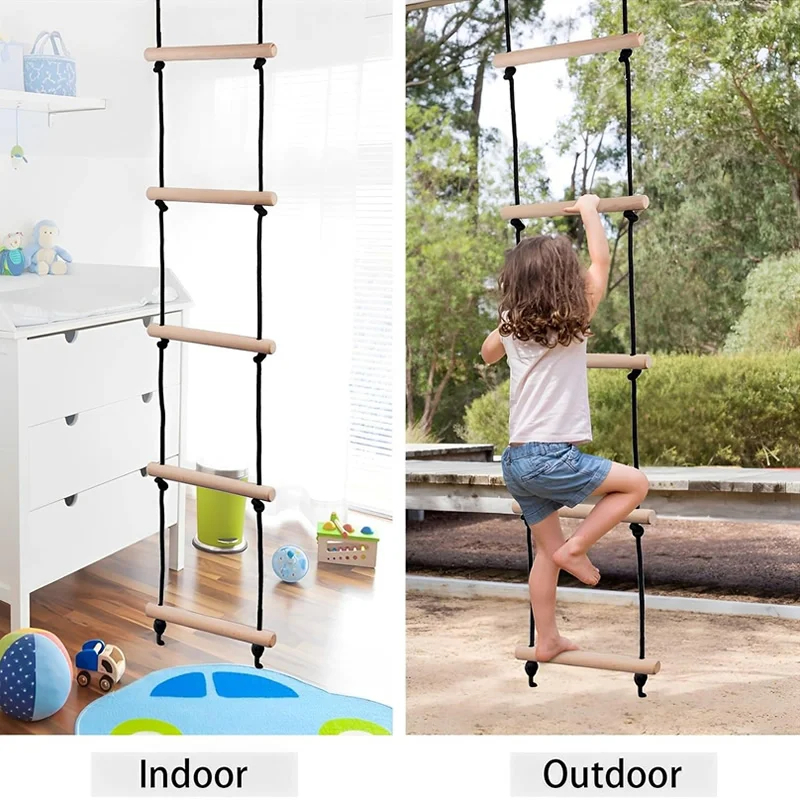 Children Climbing Rope Ladder  - Kids Outdoor Swing 评论和价格