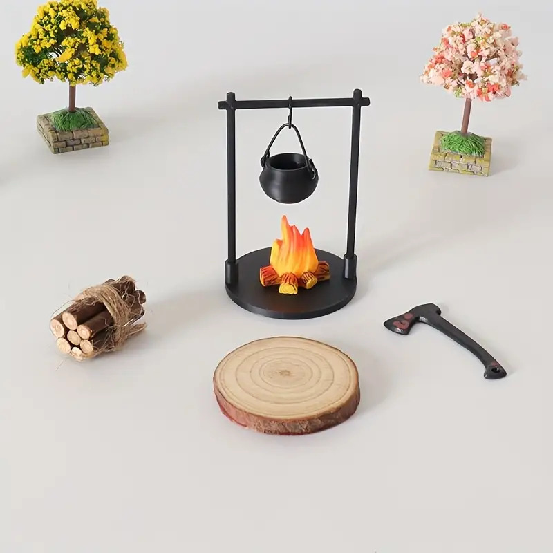 Mini Campfire Hanging Stove Po - Kids Outdoor Table And Chair Set 评论和价格