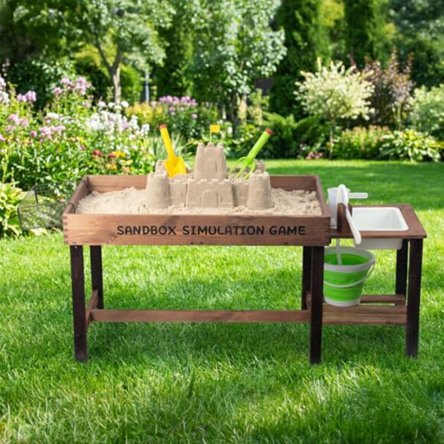 Outdoor wooden sand table for  - Kids Outdoor Activity Table 评论和价格
