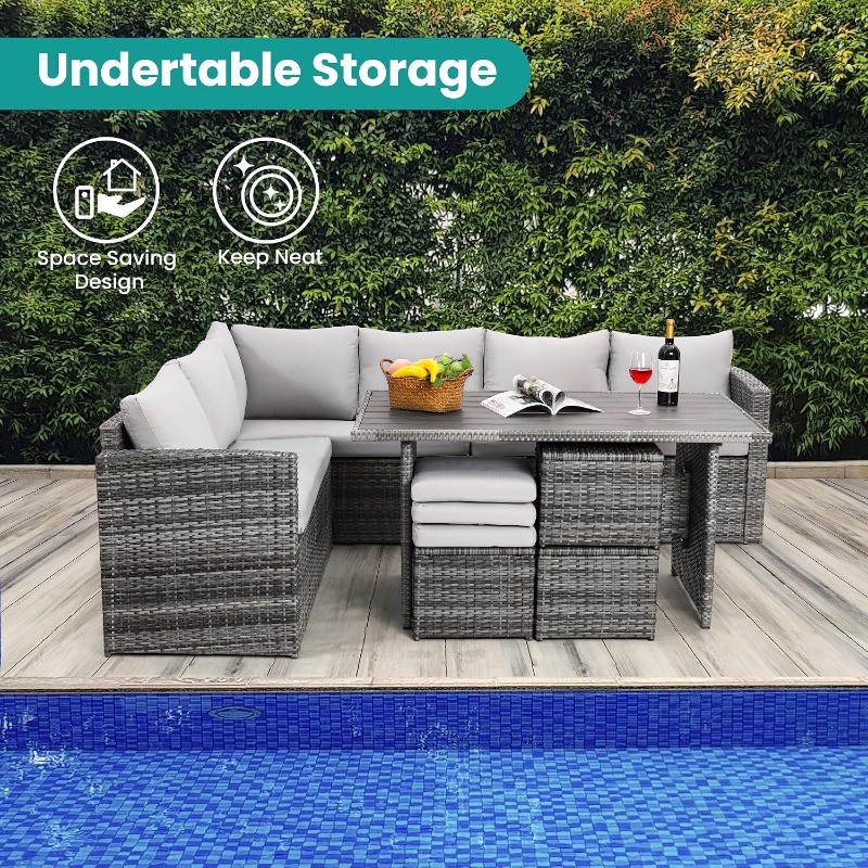 Wumiokio Patio Furniture Set,  - Kids Outdoor Dining Table 评论和价格