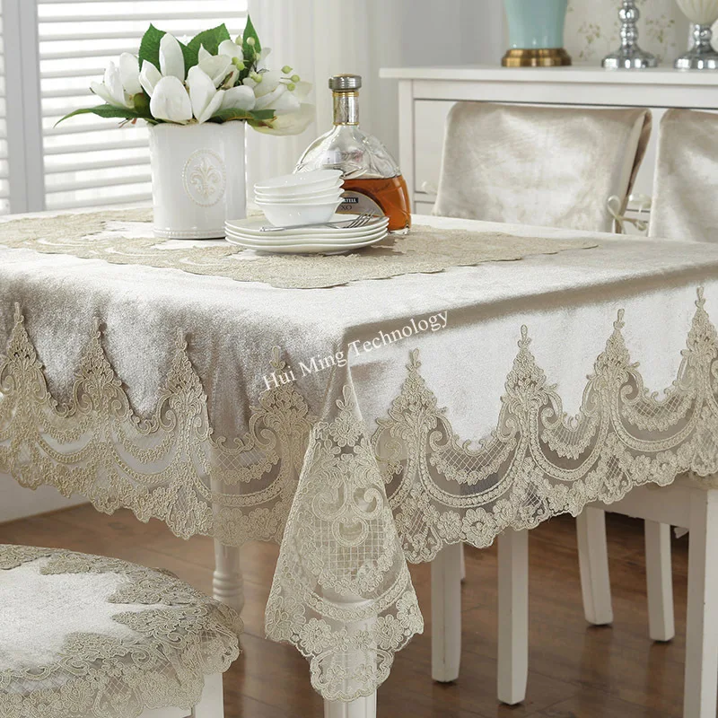 Table Cloth White Gold Velvet  - Kids Outdoor Dining Table 评论和价格