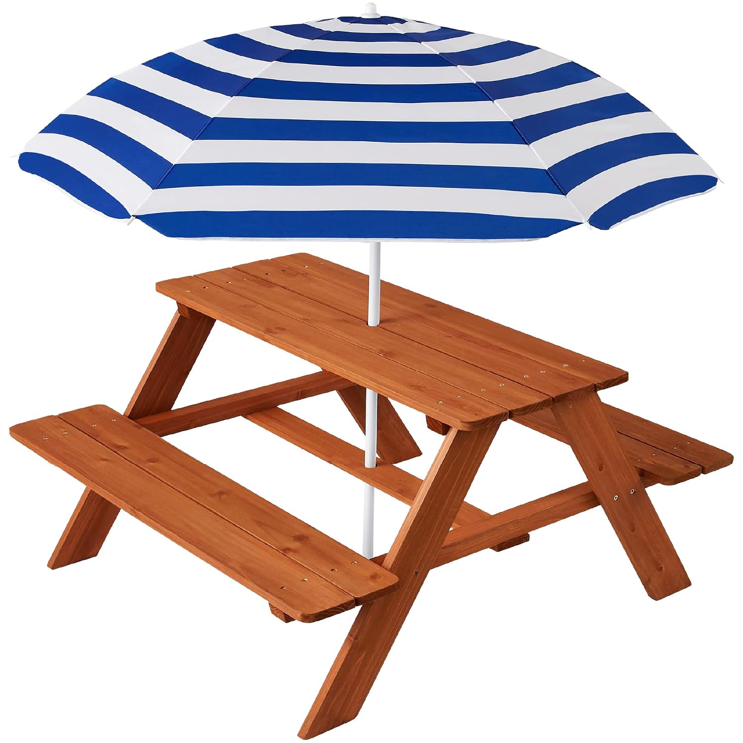 Wooden Kids Picnic Table with  - Kids Outdoor Activity Table 评论和价格
